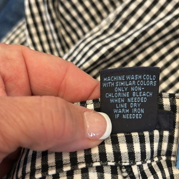 Westbound black white checkered Madison Ave capri pants Size 6 New - Picture 8 of 8